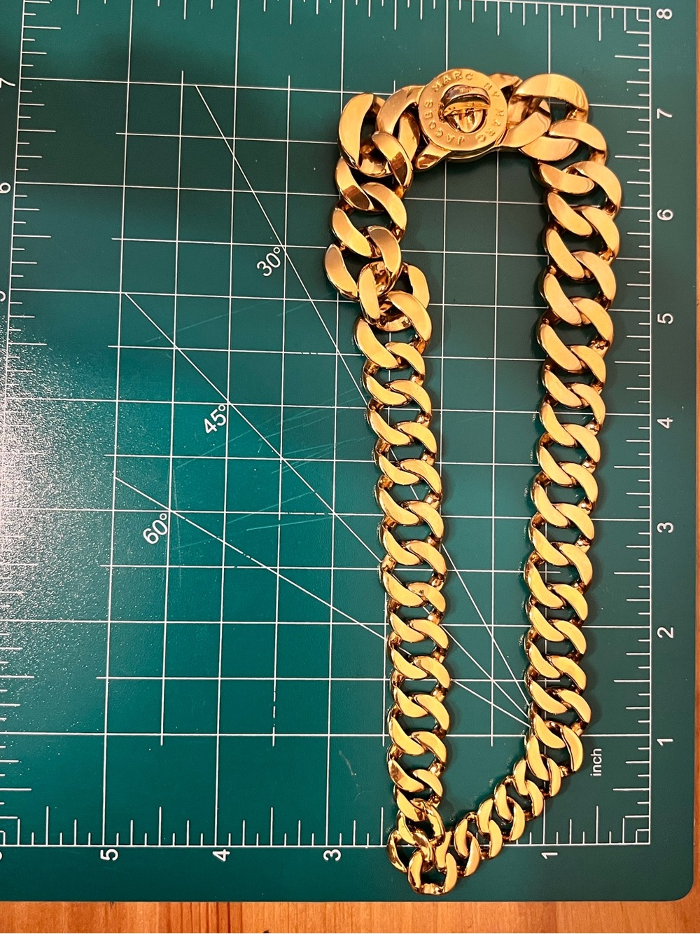 Marc Jacobs Polished Gold Cuban-Link Necklace